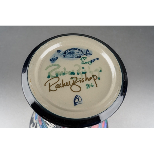 91 - A Moorcroft Enrapture vase with flared rim, designed by Rachel Bishop, 2014 date cypher, signed twic... 