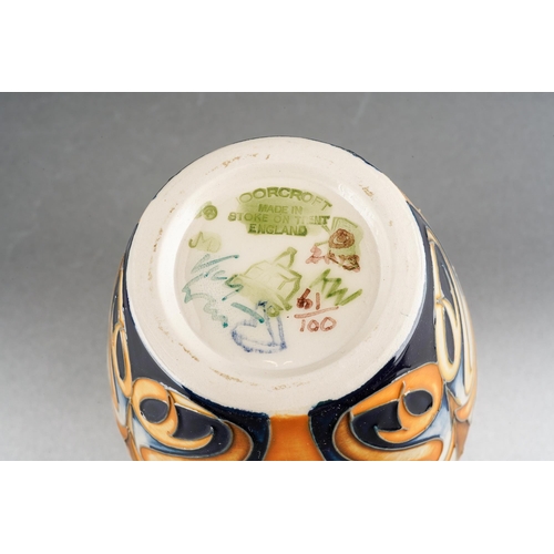 94 - A Moorcroft Cornflower Cavalcade vase, designed by Vicky Lovatt, limited edition 61/100, shape 102/5... 