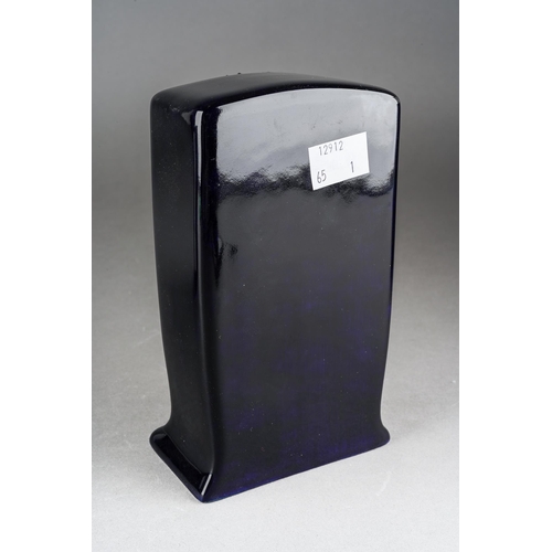 96 - A Moorcroft Anemone mantle clock, cobalt blue ground, 1999 date cypher, printed and painted marks, n... 