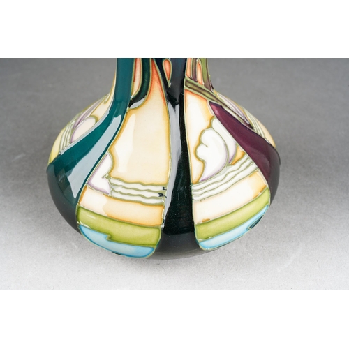 97 - A Moorcroft New Dawn onion shaped vase, designed by Emma Bossons, signed and dated 29.10.06, release... 