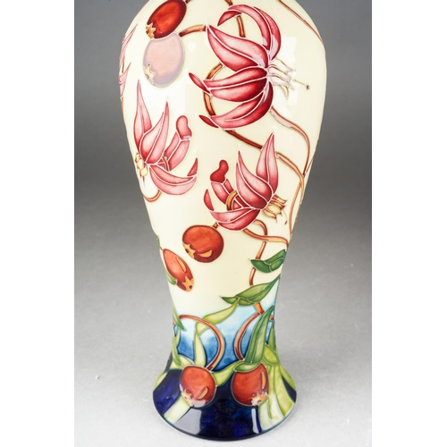 107 - A Moorcroft Party Piece elongated vase, designed by Sandra Dance, limited edition 82/200, 2003 date ... 