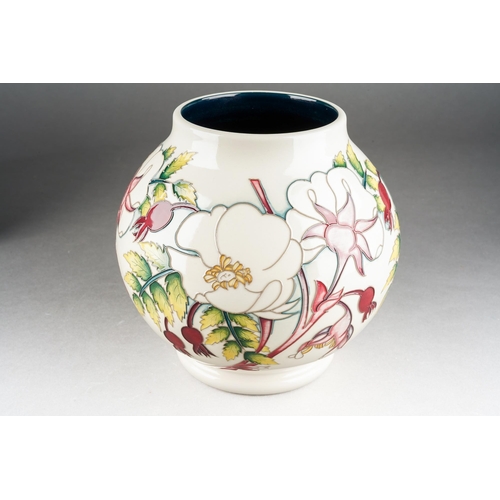 111 - A Moorcroft RHS Rosa bulbous vase, designed by Nicola Slaney, 2006 incised date cypher, painted and ... 