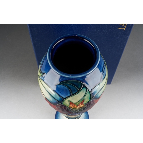 112 - A Moorcroft Anna Lily tall vase, designed by Nicola Slaney, 2001 date code cypher, printed and paint... 