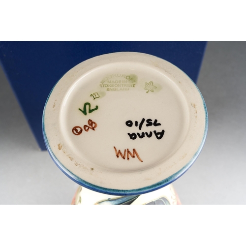 112 - A Moorcroft Anna Lily tall vase, designed by Nicola Slaney, 2001 date code cypher, printed and paint... 