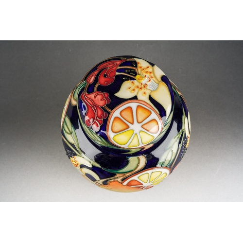 114 - A Moorcroft Lemons and Blossom [Mediterranean Collection] ginger jar and cover, designed by Emma Bos... 