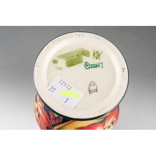 125 - A Moorcroft Amberslade baluster vase, designed by Rachel Bishop, printed and painted number, titled ... 