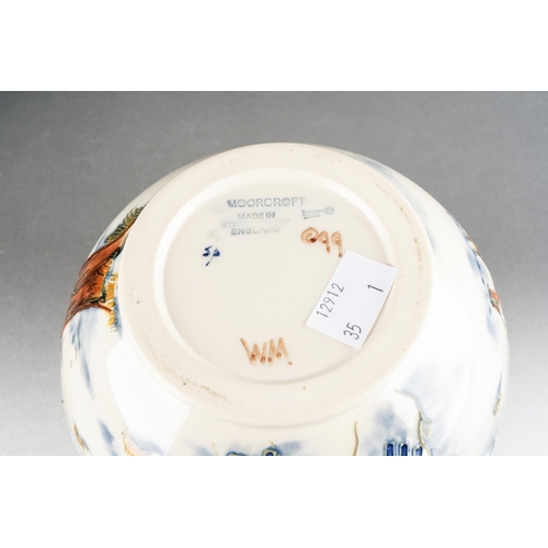 127 - A Moorcroft Woodside Farm squat vase, 2000 date cypher, printed and painted marks, WM initials., app... 