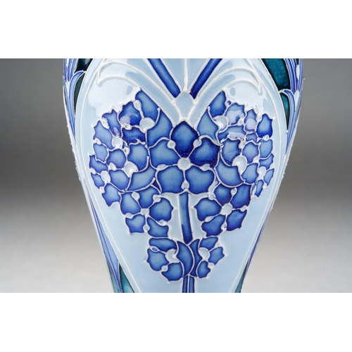129 - A Moorcroft Forget-me-Knot blue baluster vase, designed by Kerry Goodwin, 2012 date cypher, printed ... 