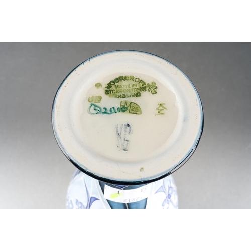 129 - A Moorcroft Forget-me-Knot blue baluster vase, designed by Kerry Goodwin, 2012 date cypher, printed ... 