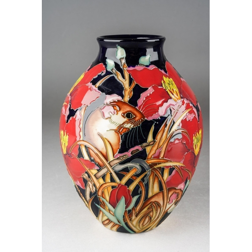 130 - A Moorcroft Hidden Away vase, designed by Paul Hilditch, limited edition 89/100, signed by artist, p... 