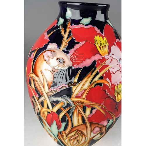130 - A Moorcroft Hidden Away vase, designed by Paul Hilditch, limited edition 89/100, signed by artist, p... 