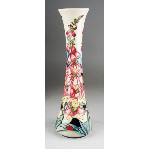 132 - A Moorcroft Illumination trumpet shaped vase, designed by Rachel Bishop, limited edition 27/100, 201... 