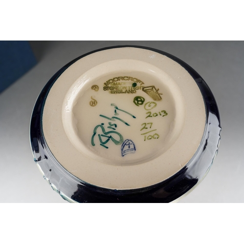 132 - A Moorcroft Illumination trumpet shaped vase, designed by Rachel Bishop, limited edition 27/100, 201... 