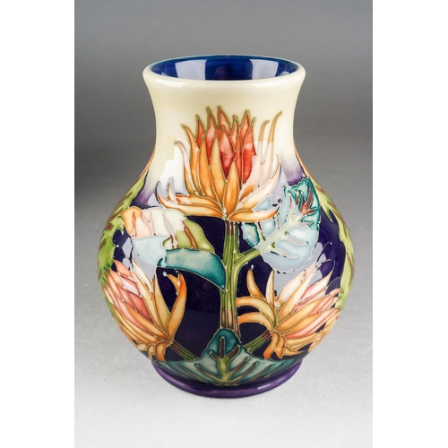 136 - A Moorcroft Burdock squat vase, designed by Philip Gibson, 2000 date cypher, WM initials, printed an... 