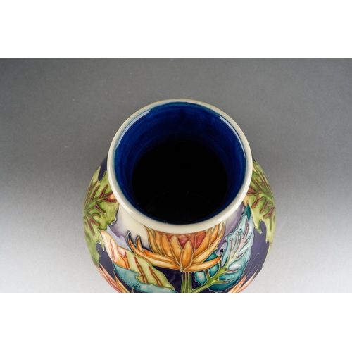 136 - A Moorcroft Burdock squat vase, designed by Philip Gibson, 2000 date cypher, WM initials, printed an... 