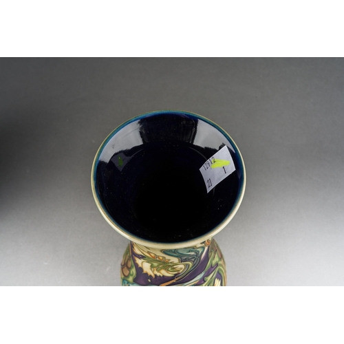 148 - A Moorcroft Comfrey [Herb Collection] waisted vase, 2000 date cypher, WM initials, painted marks, ap... 