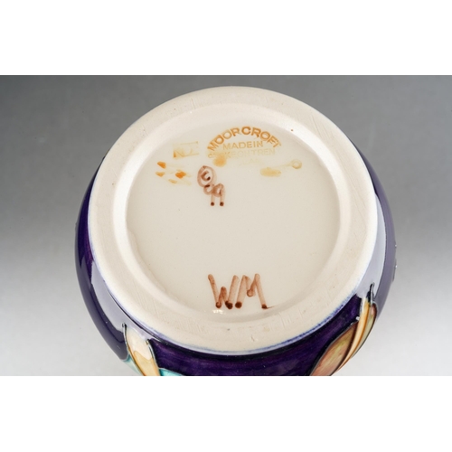 148 - A Moorcroft Comfrey [Herb Collection] waisted vase, 2000 date cypher, WM initials, painted marks, ap... 