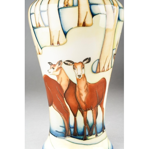 163 - A Moorcroft Wild Highlanders vase designed by Sandra Dance, limited edition 59/350, signed verso, ap... 