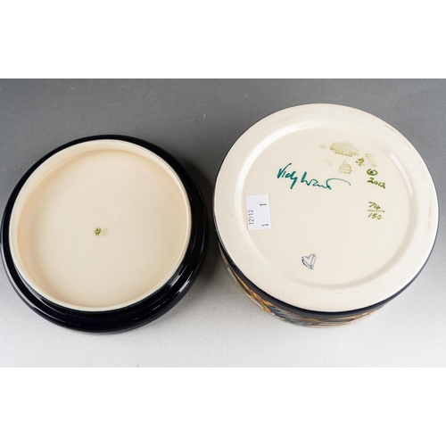 169 - A Moorcroft Cornflower Cavalcade limited edition 74/150 bowl and cover, designed by Vicky Lovatt, 20... 