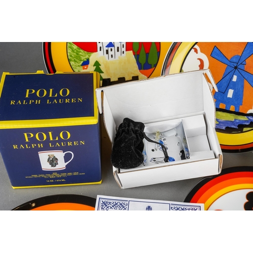 176 - Six Wedgwood Bradford Exchange The Bizarre World of Clarice Cliff collectors plates, three boxed and... 