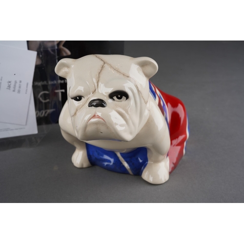 182 - Royal Doulton James Bond [Spectre] Bull dog `Jack` DD007 within its original box and slip case, inne... 