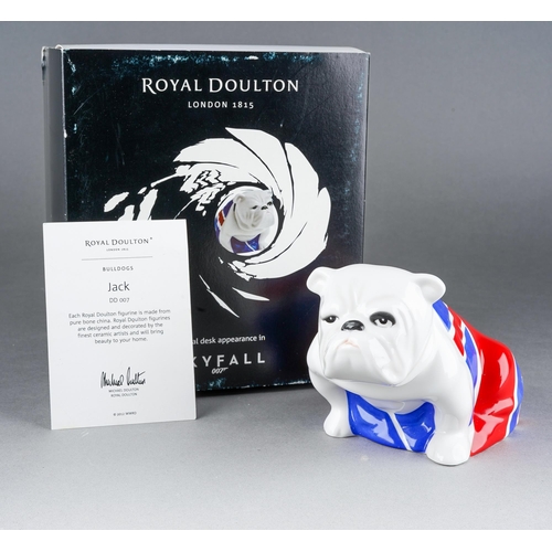 183 - Royal Doulton James Bond [Skyfall 2012] Bull dog `Jack` DD007 within its original box and slip case,... 