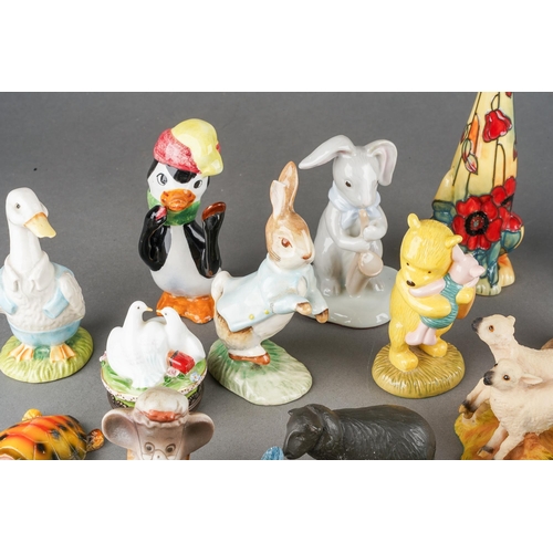 190 - Assorted small / miniature animal, bird theme ceramics to include Wade and Wade Whimsie type animals... 