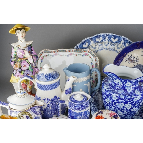 196 - A collection of mainly late 19th Century and 20th Century ceramics to include plates, vase, Mason's ... 