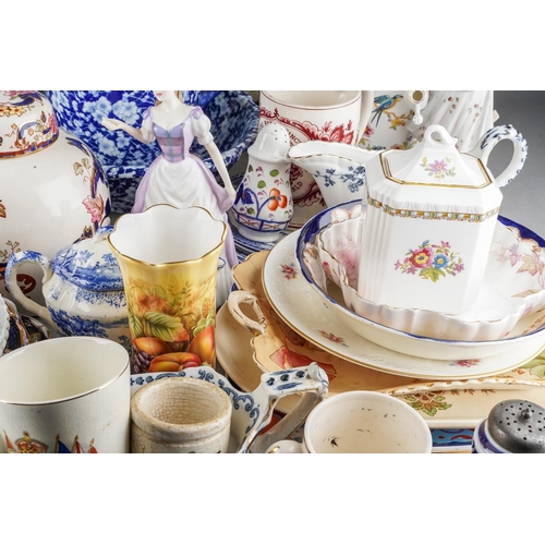 196 - A collection of mainly late 19th Century and 20th Century ceramics to include plates, vase, Mason's ... 