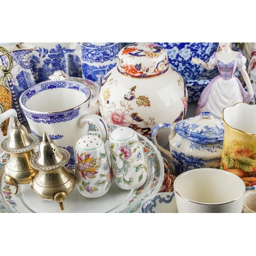 196 - A collection of mainly late 19th Century and 20th Century ceramics to include plates, vase, Mason's ... 