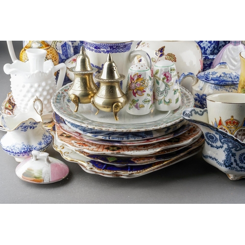 196 - A collection of mainly late 19th Century and 20th Century ceramics to include plates, vase, Mason's ... 