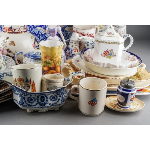 196 - A collection of mainly late 19th Century and 20th Century ceramics to include plates, vase, Mason's ... 