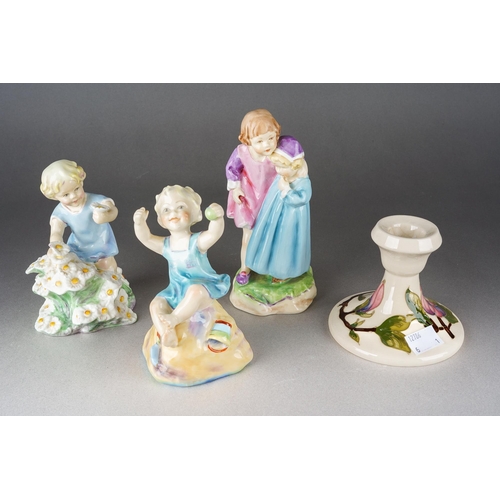 197 - Three Royal Worcester figures, comprising Babes in the Wood, model no.3302, a Freda Doughty 