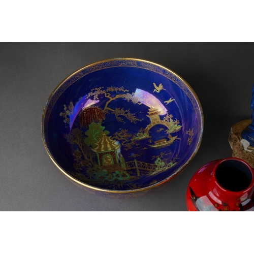 198 - A box of assorted 19th and 20th century British and Continental ceramics, including a Royal Doulton ... 