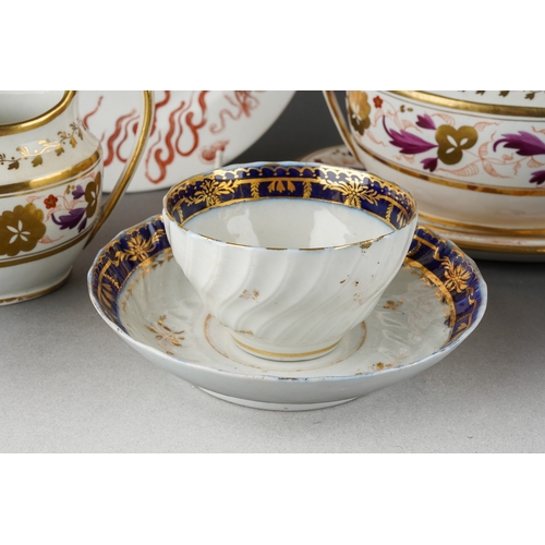 208 - Assorted 19th Century ceramics to include: an early 19th Century sauce tureen, cover and stand and a... 