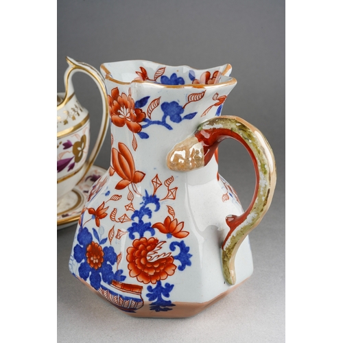 208 - Assorted 19th Century ceramics to include: an early 19th Century sauce tureen, cover and stand and a... 