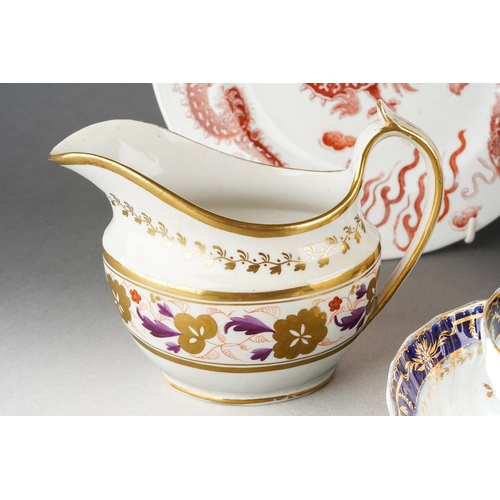 208 - Assorted 19th Century ceramics to include: an early 19th Century sauce tureen, cover and stand and a... 