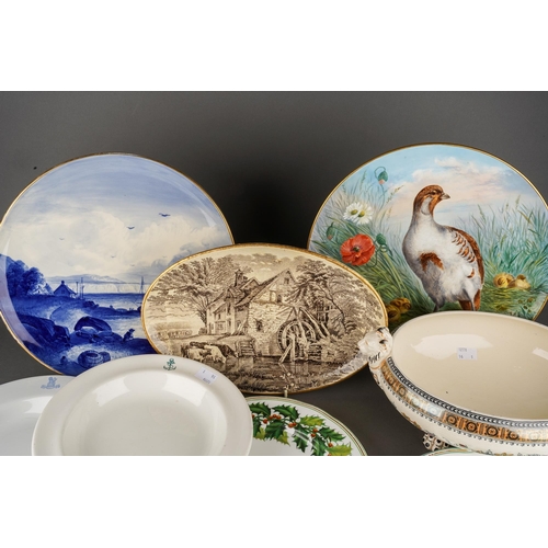215 - Assorted Copeland to include:  
1, Tureen, printed and painted with Henley pattern, no. 2/1903, c. 1... 