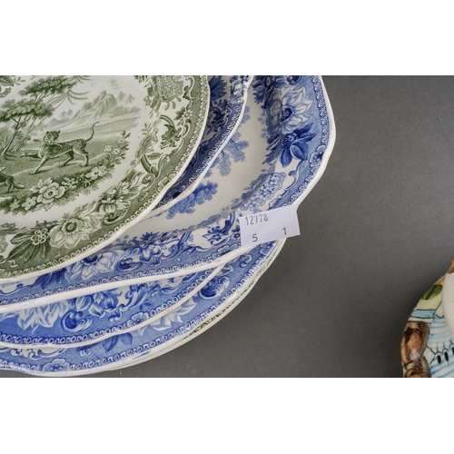 215 - Assorted Copeland to include:  
1, Tureen, printed and painted with Henley pattern, no. 2/1903, c. 1... 