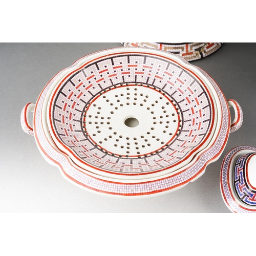 219 - A Copeland & Garrett/Copeland Toilet ware service, pattern number 6989, circa 1843 comprising large ... 