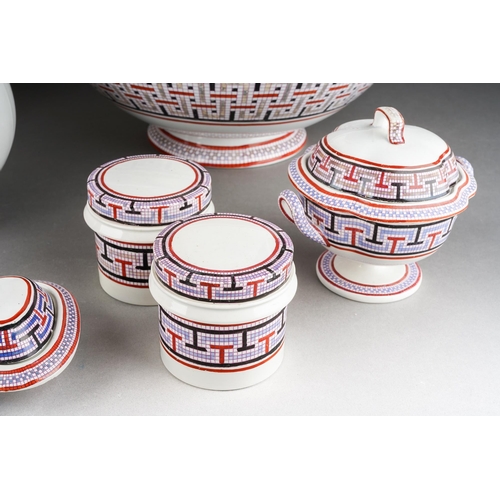 219 - A Copeland & Garrett/Copeland Toilet ware service, pattern number 6989, circa 1843 comprising large ... 