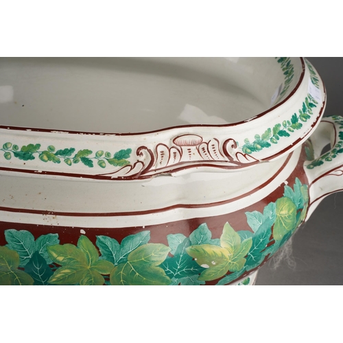 220 - Copeland foot bath decorated with 
pattern number D.331, c. 1855. Flaking 
enamels.  
See note of id... 