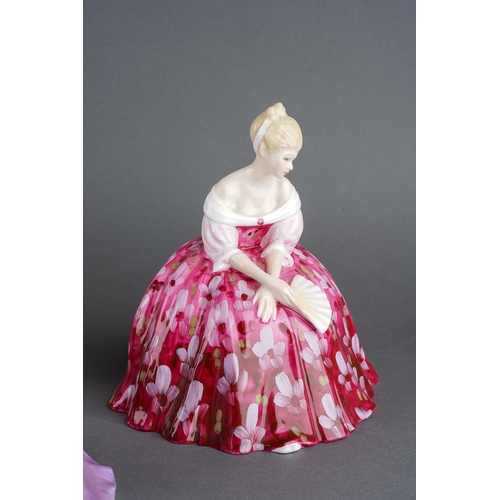 238 - Five Royal Doulton lady figures including Silks and Ribbons HN2017, The Old Balloon Seller, February... 
