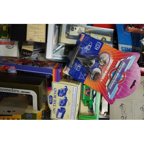 646 - A large collection of assorted model makers of cars, coaches, buses etc to include Solido, Siku, Joa... 