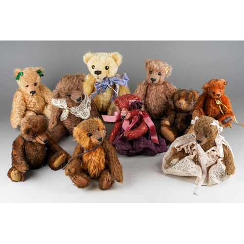 693 - A collection of eight various Lenny bears, all with labels, together with Dudley, a hand-made Sarah'... 