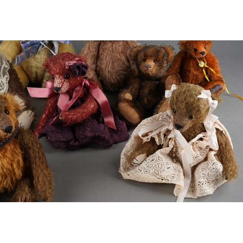 693 - A collection of eight various Lenny bears, all with labels, together with Dudley, a hand-made Sarah'... 