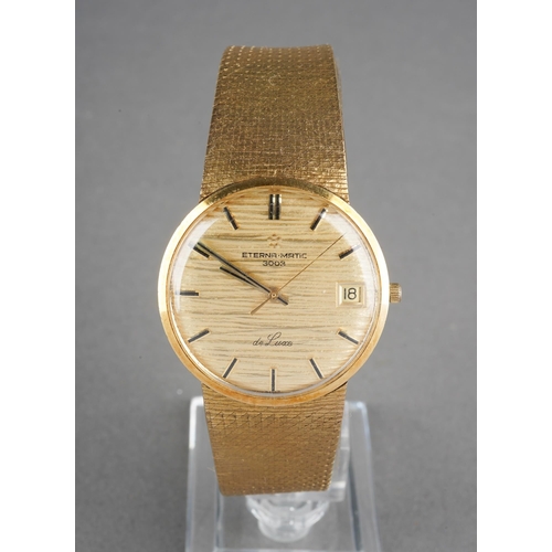 A Vintage Eterna-Matic 3003 'de Luxe' wristwatch. The dial signe