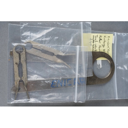 1288 - A collection of vintage watch case openers (various sizes) together with Enicar and Bradux tools and... 
