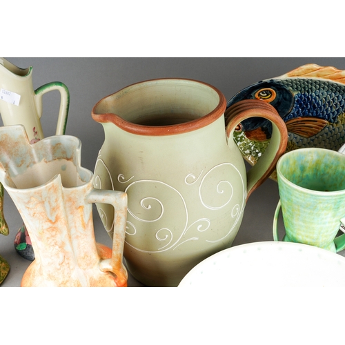 11 - Assorted 20th Century ceramics including Denby Stoneware jug, Beswick 177/1 jug, Crown Devon vase, W... 