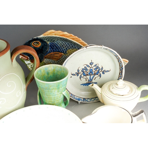 11 - Assorted 20th Century ceramics including Denby Stoneware jug, Beswick 177/1 jug, Crown Devon vase, W... 